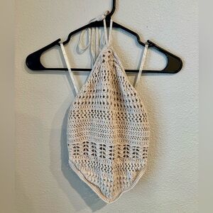 Abercrombie & Fitch Crochet Bandana Hem Tank